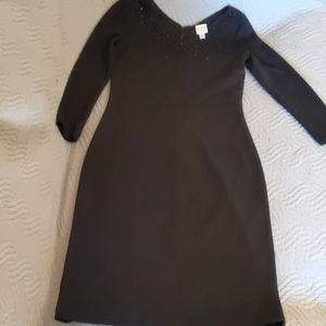 Isaac Mizrahi form fitting black dress